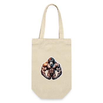 Bodybuilder / Sports / Fitness / Monkey / Muscles - Gift Bag for Bottles - nature - Front