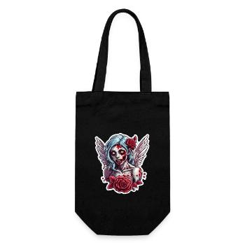 Cupid / Love / Arrow / Heart / Valentine's Day - Gift Bag for Bottles - black - Front