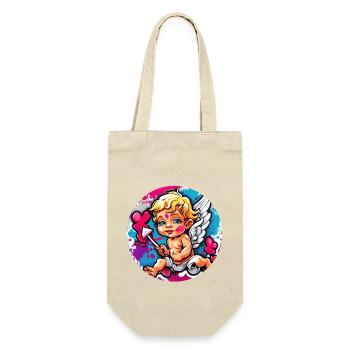 Cupid / Love / Arrow / Heart / Valentine's Day - Gift Bag for Bottles - nature - Front