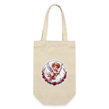 Cupid / Love / Arrow / Heart / Valentine's Day - Gift Bag for Bottles - nature - Front