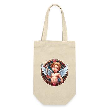 Cupid / Love / Arrow / Heart / Valentine's Day - Gift Bag for Bottles - nature - Front