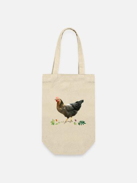 Huhn - Gavepose til flasker - natur
