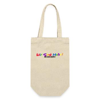 Bunte Vielfalt - Wir Sind Mehr! Wir gegen Rechts! - Geschenkbeutel für Flaschen - Natur - Vorne
