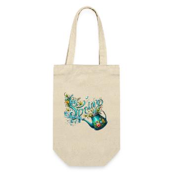 Spring Watering Can Let It Grow Spring Flowers - Gift Bag for Bottles - nature - Front