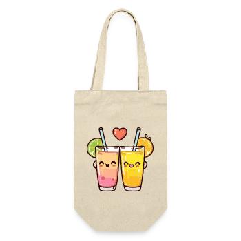Cocktail Couple Love Heart Valentine's Day - Gift Bag for Bottles - nature - Front