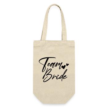 TEAM BRIDE Junggesellenabschied - Geschenkbeutel für Flaschen - Natur - Vorne