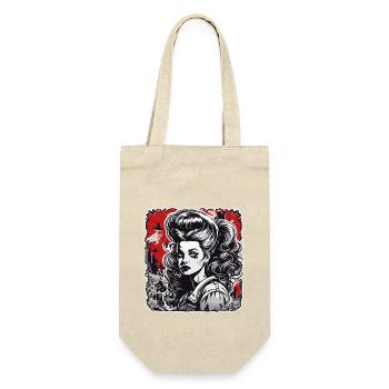 Rockabilly / Pin-up Girl / Girl Power / Années 50 - Sac à bouteille - nature - Devant