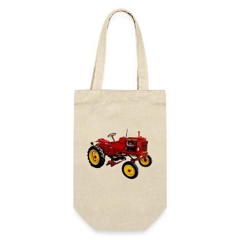 Traktor Pony - Geschenkbeutel für Flaschen - Natur - Vorne