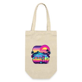 Camper / Wohnmobil / camping / Roadtrip / Travel - Geschenkbeutel für Flaschen - Natur - Vorne