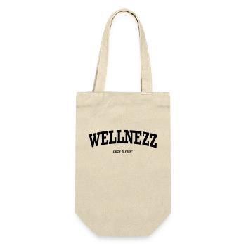 Wellnezz - Poor & Lazy - Geschenkbeutel für Flaschen - Natur - Vorne