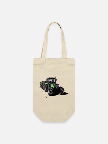 Deutz 4.31 Traktor mit Anhänger - Geschenkbeutel für Flaschen - Natur