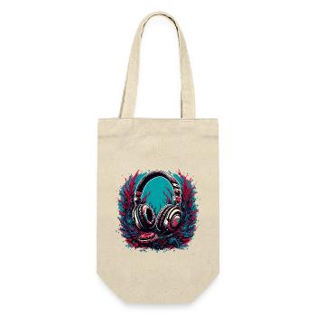Headphones / Audio / Music / Sound / Cool - Gift Bag for Bottles - nature - Front