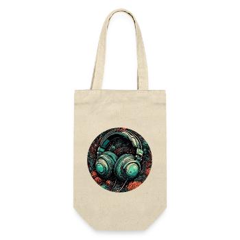 Headphones / Audio / Music / Sound / Cool - Gift Bag for Bottles - nature - Front