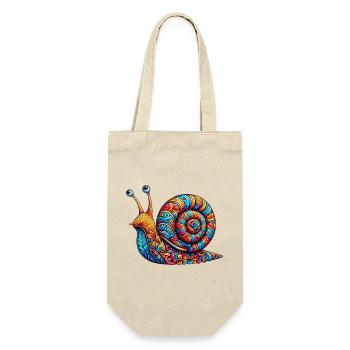 Schnecke - Geschenkbeutel für Flaschen - Natur - Vorne