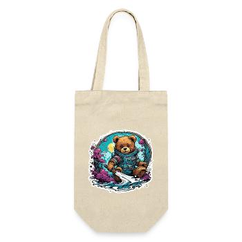 Astronaut / Space / Animal / Bear / Spaceship - Gift Bag for Bottles - nature - Front