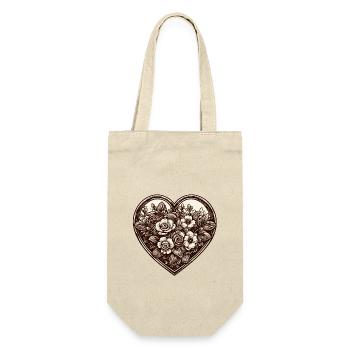 Heart / Mother's Day / Love / Holidays / Love - Gift Bag for Bottles - nature - Front