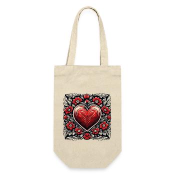 Heart / Mother's Day / Love / Holidays / Love - Gift Bag for Bottles - nature - Front