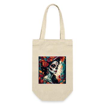 La Catrina/ Tattoo / Mexique / Crâne / Crâne - Sac à bouteille - nature - Devant