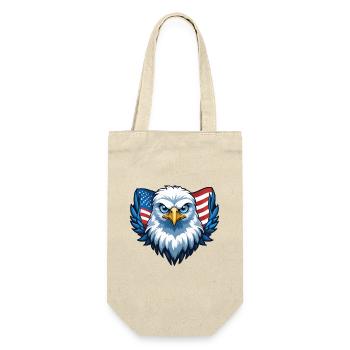 Adlerschwingen USA Flagge - Geschenkbeutel für Flaschen - Natur - Vorne