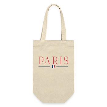 Paris, Frankreich Stil Design T-Shirt - Geschenkbeutel für Flaschen - Natur - Vorne
