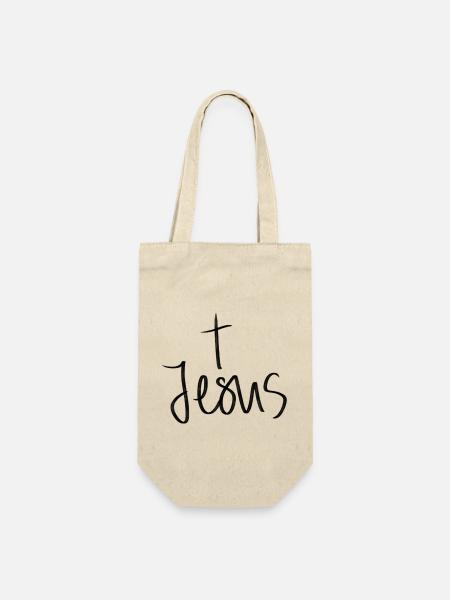 Jesus - Geschenkbeutel für Flaschen - Natur