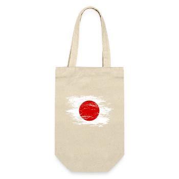 Japan Flagge used - Geschenkbeutel für Flaschen - Natur - Vorne