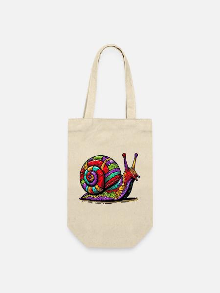 Schnecke - Geschenkbeutel für Flaschen - Natur