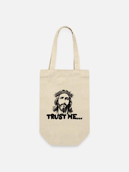 trust me... Jesus Christ - Geschenkbeutel für Flaschen - Natur