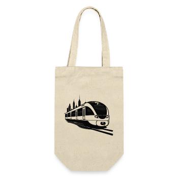 Railway Sketch - Gift Bag for Bottles - nature - Front
