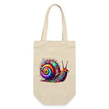 Schnecke - Geschenkbeutel für Flaschen - Natur - Vorne