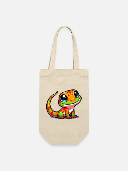 Gecko - Geschenkbeutel für Flaschen - Natur