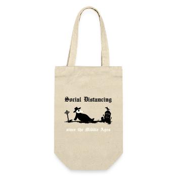 Black Death Social Distancing - Geschenkbeutel für Flaschen - Natur - Vorne