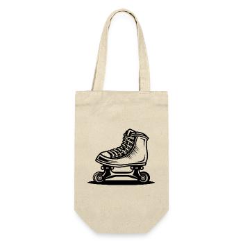 Roller Skates Zeichnung - Geschenkbeutel für Flaschen - Natur - Vorne