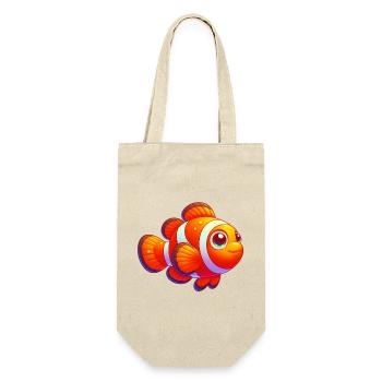 Clownfisch - Geschenkbeutel für Flaschen - Natur - Vorne