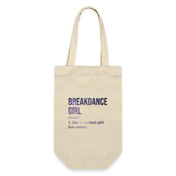 Breakdance - Geschenkbeutel für Flaschen - Natur - Vorne