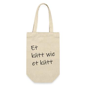 Et kütt wie et kütt - Geschenkbeutel für Flaschen - Natur - Vorne