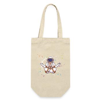 Yoga astronaut meditating in the starry sky - Gift Bag for Bottles - nature - Front