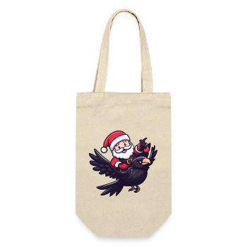 corbeau corbeau père noël dessin animé - Sac à bouteille - nature - Devant