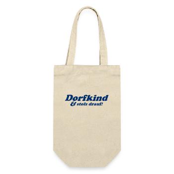 Dorfkind und stolz drauf! - Geschenkbeutel für Flaschen - Natur - Vorne