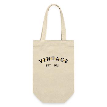 Jahrgang ist 1931 - Geschenkbeutel für Flaschen - Natur - Vorne