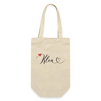 Klea Nom Prénom Calligraphie Coeur - Sac à bouteille - nature - Devant