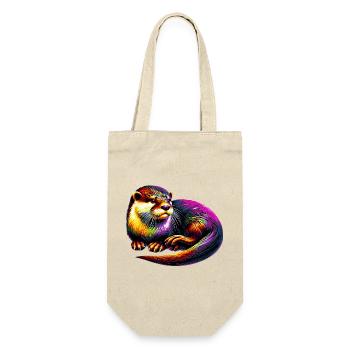 Otter - Geschenkbeutel für Flaschen - Natur - Vorne