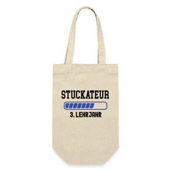 Ausbildung Stuckateur 3. Lehrjahr Stukkateur Lehre - Geschenkbeutel für Flaschen - Natur - Vorne