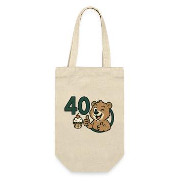 Strong as a bear at 40 - Gift Bag for Bottles - nature - Front