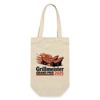 Grillmeister Grand Prix Bratwurst Racing BBQ - Geschenkbeutel für Flaschen - Natur - Vorne