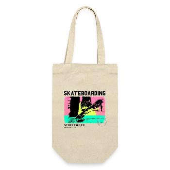 Skateboarding Skate Skater Skateboard Sk8 Vintage - Geschenkbeutel für Flaschen - Natur - Vorne