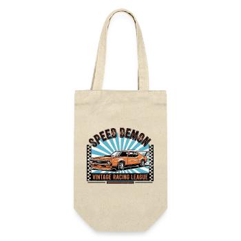 Vintage racing car Speed Demon design - Gift Bag for Bottles - nature - Front