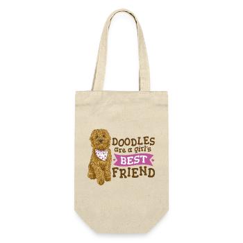 Doodle Girl's Best Friend  - Gift Bag for Bottles - nature - Front