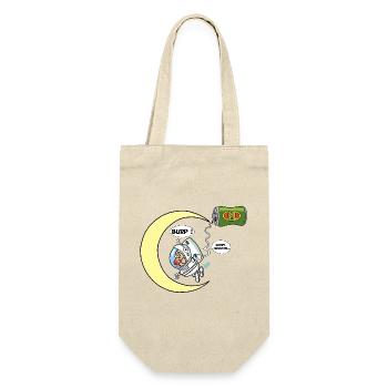Der Astronaut und das Bier - Geschenkbeutel für Flaschen - Natur - Vorne