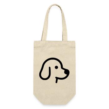 Cute Dog - Outline, Silhouette - Gift Bag for Bottles - nature - Front